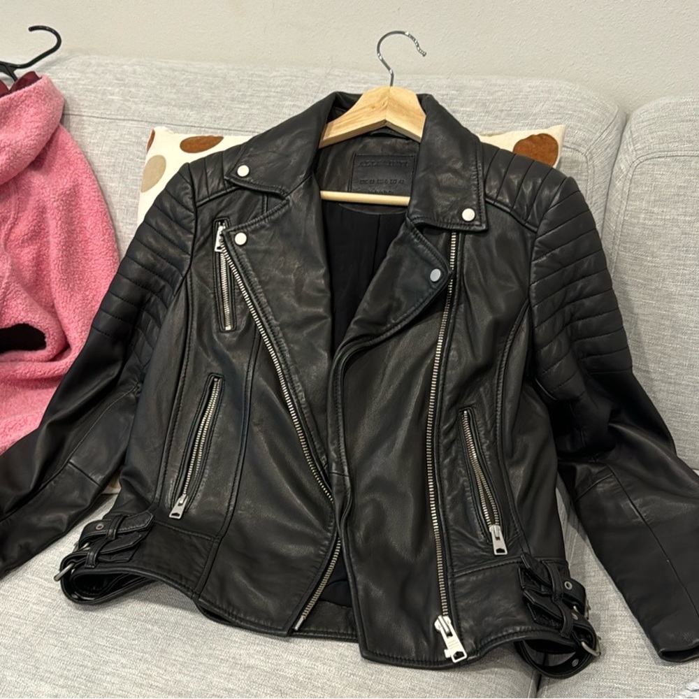 Allsaints Leather Biker Jacket